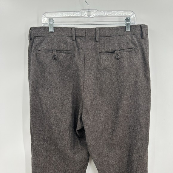 BANANA REPUBLIC Men's Gray 100% Wool Standard Fit Trouser Pants Size 34 x 36 - Picture 5 of 7